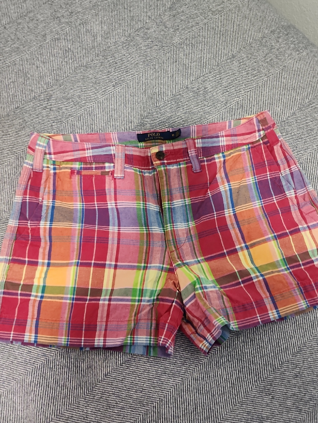Polo By Ralph Lauren Bright Multicolor Plaid Women’s Shorts